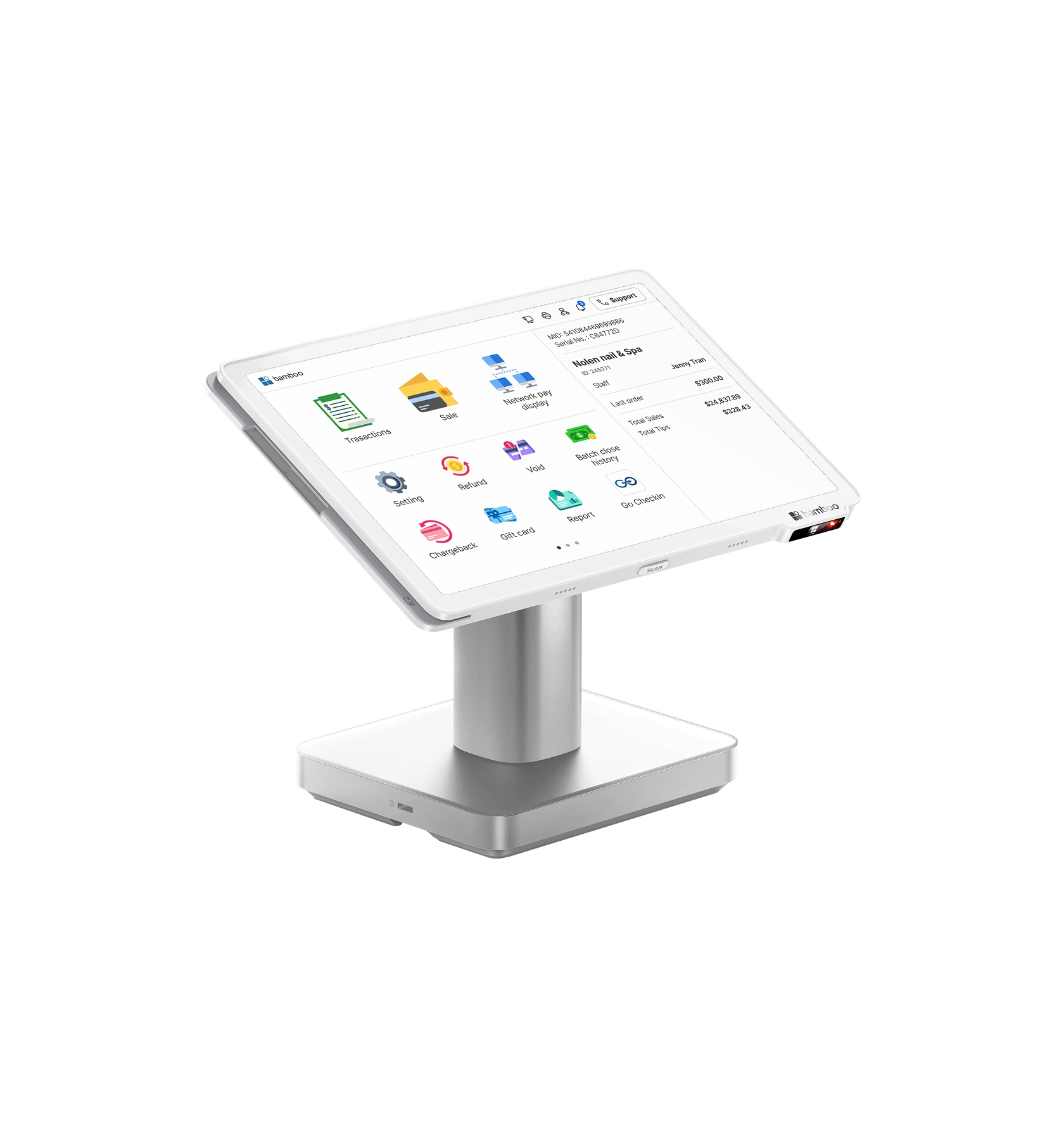bamboo Flip compact POS terminal